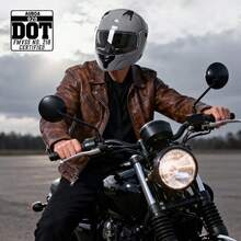 Casco De Motocicleta Con Visera Abatible Sport Dot - Gris - Ver 3