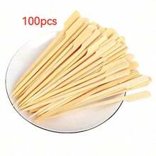 一次性竹签适用于烧烤、小零食、油炸、炒面、麻辣火锅、烹饪用具 - 彩色 - 查看 37