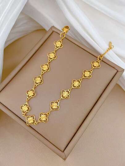 Camhanno 1 Peça Pulseira de Aço Inoxidável na Moda, Adequada para Uso Diário e Acessórios de Festa, Presente