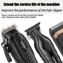 HIENA Professional Men's Haircut And Shaver Set - 3pcs/2pcs/1pc Option, USB Rechargeable Cordless Haircutting Tools With LED Display, Lithium Battery, Mini Clipper, Suitable For Beginner Barbers And Home Use, Great Gift For Festivals - Multicolor - View 10