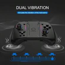 LinYuvo Switch Wireless Game Controller, With Ergonomic Design | Macro Mapping Function | Double Vibration | RGB Cool Light Effects | TURBO Continuous | Motion Induction, For Switch, Switch OLED, Great Birthday Present, Hall-Effect Steering Wheel, Dazzling RGB Lighting, Ergonomic Design, Gaming Accessories, Stylish Gaming Peripherals, Premium Components, Competitive Gaming, Modern Controllers, Durable Construction, PC Gamers - Xem 8