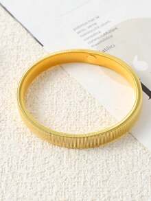 Bộ 3 vòng tay nữ màu vàng/bạc, vòng tay hợp kim dày dặn, co giãn, bộ quà tặng trang sức dành cho gia đình, bạn bè, Ngày của Mẹ, Ngày Nhà giáo. - 3 CHIẾC - Xem 4