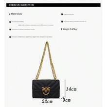Pk Women's Bags, Exclusive Niche Luxury Shoulder Bag With Swallow Motif, Elegant Shoulder Bag With Chain Strap, Double Swallow Design. - 紅色 - 查看 2
