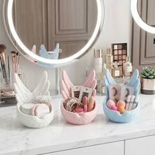 Angel Wing Jewelry Tray Decorative Trinket Dish Catchall Bowl For Rings Earrings Necklaces Vanity Bathroom Desk Organizer For Cosmetics Crystals Office Supplies Storage Home Decor Gift - Multicolor - View 7