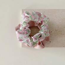 Bộ 12 dây buộc tóc họa tiết hoa nhí, thiết kế tối giản. - Nhiều màu - Xem 5