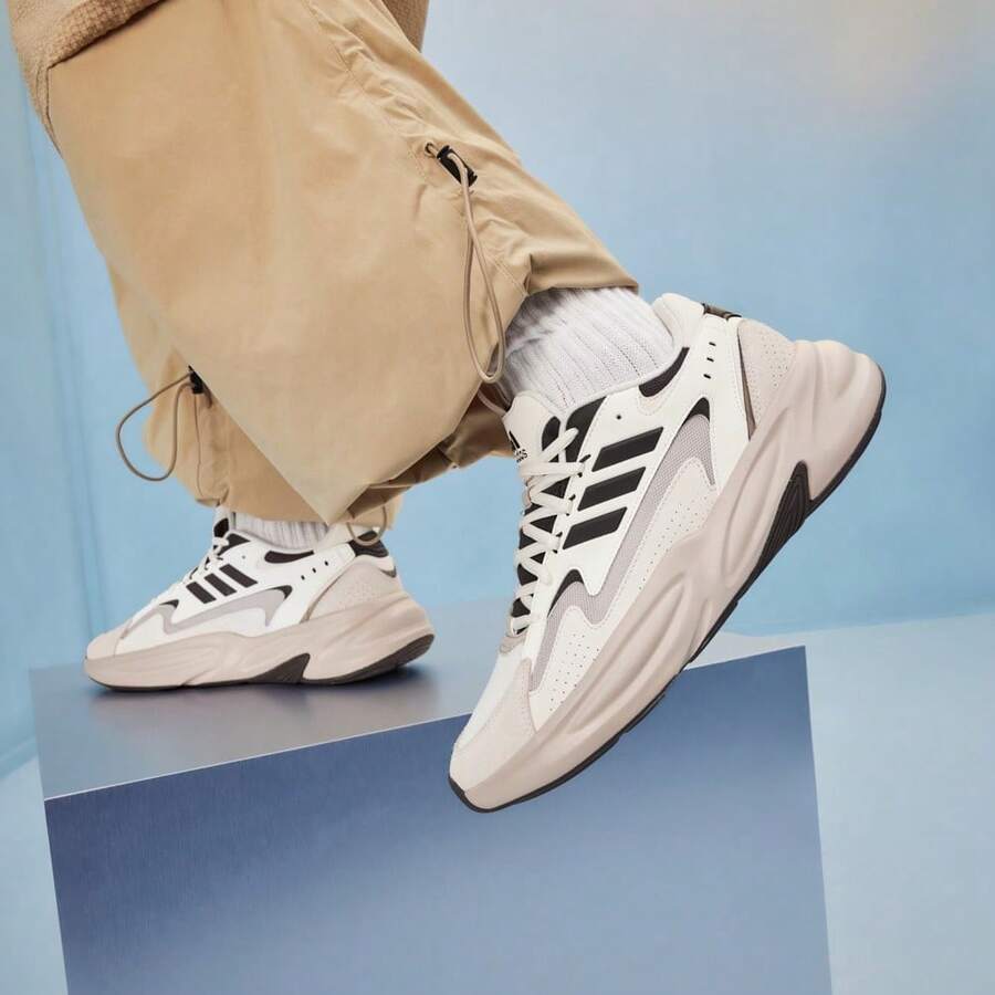 Adidas OZWAVE “Bobo Shoes”复古厚底运动鞋，休闲运动鞋 - 棕色 - 查看 1