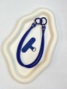 1条极简时尚双股圆头手机挂绳，女士腕带皮革高端小众短款手机带 - 彩色 - 查看 12