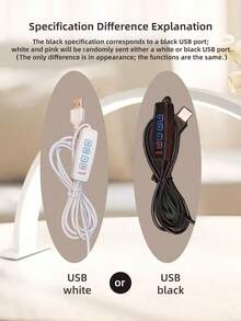 1pc USB Powered Adjustable Color Temperature 3-Color Crescent Moon Shaped LED Desk Lamp, Suitable For Nail Art, Eyelash Extension, Tattoo Lighting, Fashion Design, Nail Lighting, Modern Desktop Decor Lamp Gift - Multicolor - View 9