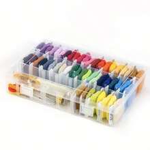 Handmade Embroidery Kit Boxed, With Transparent Storage Box And Needle And Thread Tools, Suitable For Handmade And Creative Embroidery Projects. - 50 Colors Set - View 10