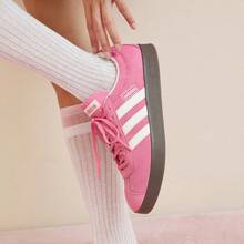 Adidas VL COURT CLASSIC “T字头”男士复古休闲运动鞋，运动鞋 - 西瓜粉 - 查看 1