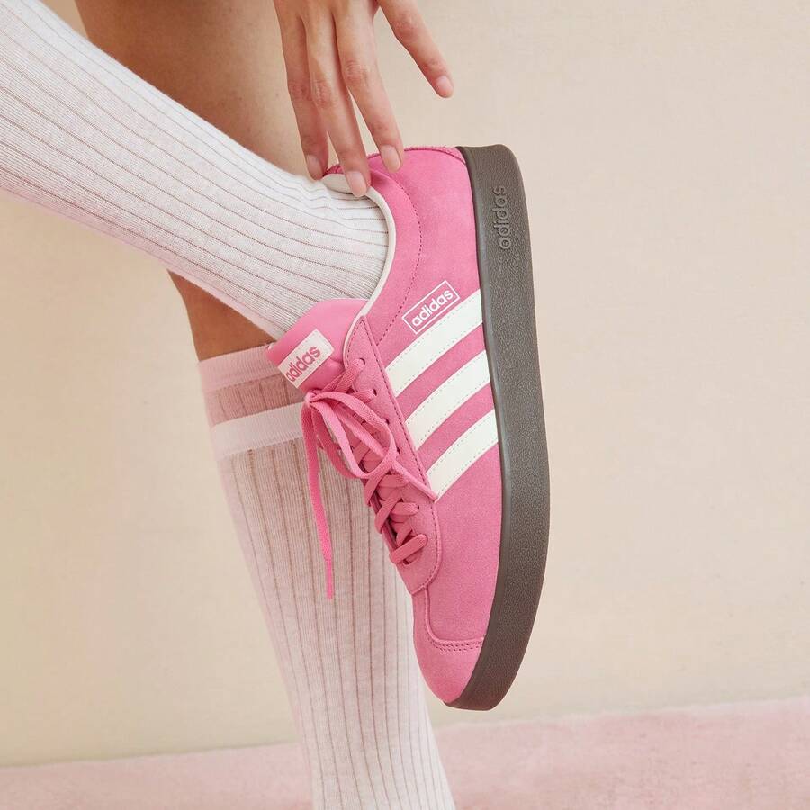 Adidas VL COURT CLASSIC “T字头”男士复古休闲运动鞋,运动鞋 - 西瓜粉 - 查看 1