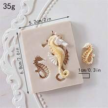 Mermaid Theme Cake Fondant Mold - Seahorse, Seashell, Starfish, Mermaid Tail Silicone Mold For Cake Decorating, Chocolate, Candy, Polymer Clay, Cupcake Topping, Sugar Art. DIY Baking Tool - View 14