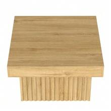 Elegant Wooden Coffee Table With Chipboard Top And MDF Base – Modern, Robust And Versatile Design, Ideal For Living Room, Dining Room And Office – 79x79x46 Cm - Natural Color - View 7