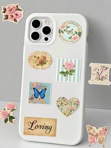 52pcs Vintage Distressed Paper Creative Cartoon Stickers DIY Guitar Luggage Refrigerator Water Cup Planner Supplies Decorative Laptop Personalization Stickers - Multicolor - View 3