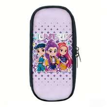 Hasbro Túi đựng bút cỡ lớn chủ đề Thợ săn quỷ K-Pop | Túi đựng văn phòng phẩm nhiều lớp dành cho học sinh | Hộp đựng bút hoạt hình Anime - Nhiều màu - Xem 7