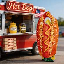 23-Inch Tall Hot Dog Decoration, Suitable For Cement, Plastic Porch, Yard, Garden, Outdoor Sculpture Art Decor - A - View 8