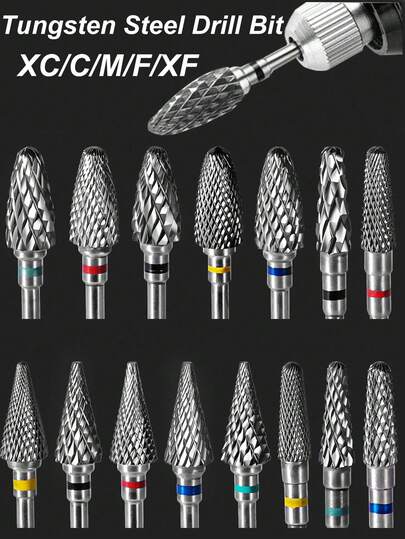 1PC/Box Professional Tungsten Steel Nail Drill Bit Cone Carbide Manicure Drill For Electric Milling Cutter Nail Files Buffer Nail Art Equipment Accessory