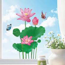 Hình dán cửa sổ hoa sen, mang đến cảm giác tươi mát, biến cửa sổ nhà bạn thành một ao sen dưới ánh trăng. Hình dán tự dính, dễ dàng di chuyển, thích hợp dán trong phòng khách, tiền sảnh, phòng học, phòng ngủ, mang không khí mùa hè lãng mạn lên khung cửa kính! - lá sen - Xem 5