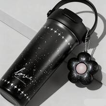 Portable 550ml Thermal Mug With A Gradient Finish Inspired By The Starry Sky And The Colors Of The Aurora, Includes A Decorative Pendant. Made Of Stainless Steel, 100% Leak-Proof And Non-Slip. Keeps Drinks Hot Or Cold For 12 To 24 Hours. Ideal For Water, Iced Tea, Coffee, Milkshakes And Other Beverages. Perfect For Use In The Office, School, Gym, Sports, Travel And In The Car. An Excellent Gift Option For Special Occasions Or Birthdays. - 所以 - 查看 1