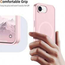 Magnetic Magsafe Wireless Charging Protective Case For IPhone 17 E, 16, 15, 14, 13, 12, 11, 17 Pro Max, 15 Plus, Semi-Transparent Matte Back Cover - Pink - View 4