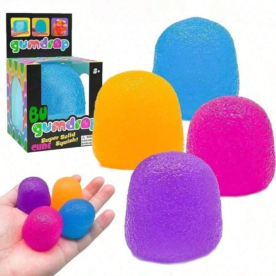 Gummy Candy Squishy Toys, Soft Squishies, Colorful Sugar Coated Squishy Fidget Toys For Stress Relief - Random Color - View 1