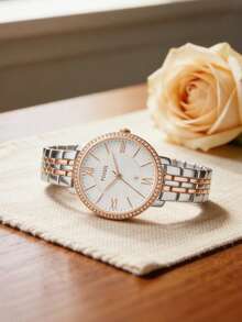 Fossil Women's Quartz Stainless Steel Three-Hand Watch Stainless Steel Case/Glass ES3634 - White - View 2