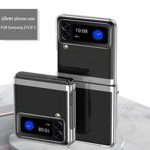 Ốp điện thoại siêu mỏng mạ điện, ốp điện thoại trong suốt, thiết kế tối giản, phù hợp với Galaxy ZFold3/Fold4/Fold5/Fold6/Fold7/Flip3/Flip4/Flip5/Flip6/ - Nhiều màu - Xem 46