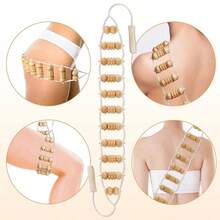 Con lăn massage bằng gỗ, dụng cụ massage trị liệu bằng gỗ hình vỏ cam, con lăn massage lưng thủ công giúp giảm đau lưng và chân. - Nhiều màu - Xem 8
