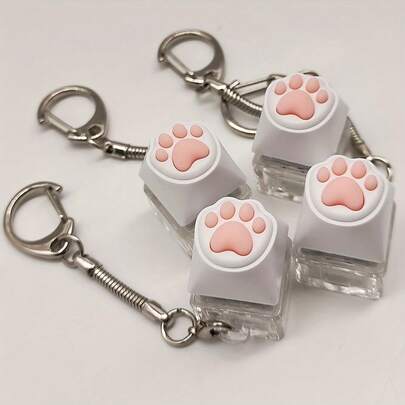 Cat Claw Button Cute Cat Claw Soft Decompression Test Axis Device Decompression Keychain Pendant Creative Relief Toy