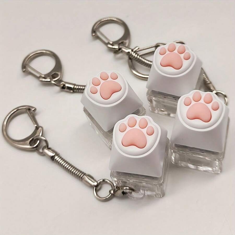 Dispositivo de alivio de estrés con forma de garra de gato, llavero colgante de juguete creativo para alivio de tensión - Multicolor - Ver 1