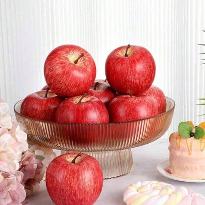 1/4/6 Simulated Fruit Apple, Decorative Fruit, Realistic Simulated Apple, Kitchen Decoration, Realistic Simulated Fruit Party Props Home Decoration