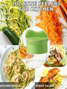 1pc Handheld Spiral Fruit & Vegetable Slicer, Multi-Function Spiral Vegetable Cutter - Handheld Fruit & Vegetable Slicer, Portable Vegetable Noodle Maker (Sharp Cutting), Suitable For Healthy Meal Prep, Salads And Light Cooking, Applicable For Carrots, Cucumbers, Pasta Maker, Salad Tools, Adjustable Spiral Slicer, Salad Tools, Rotary Slicer, Quick Fruit & Vegetable Noodle Maker, Small Kitchen Tool, Summer Kitchen Tool - Multicolor - View 6