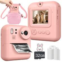 Instant Print Camera, 48MP 1080P High Definition Direct Capture Camera With Flash, Built-In 5 Games, Filters And Music Digital Camera, Dual Lens Instant Print Digital Camera, Selfie Digital Camera With Printing Paper, Graduation Gift, Birthday Gift And Holiday Gift - Multicolor - View 16