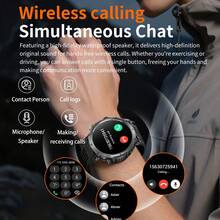 KENPANG 2026 New GPS Men's Outdoor Sports Smart Watch, Built-In LED Flashlight & Compass, 100+ Sports Modes, All-Day Health Monitoring, HD Bluetooth Calls, Swimming 3ATM Waterproof, GPS Positioning, Fitness Tracker For Men, Compatible With Android & IOS - View 8