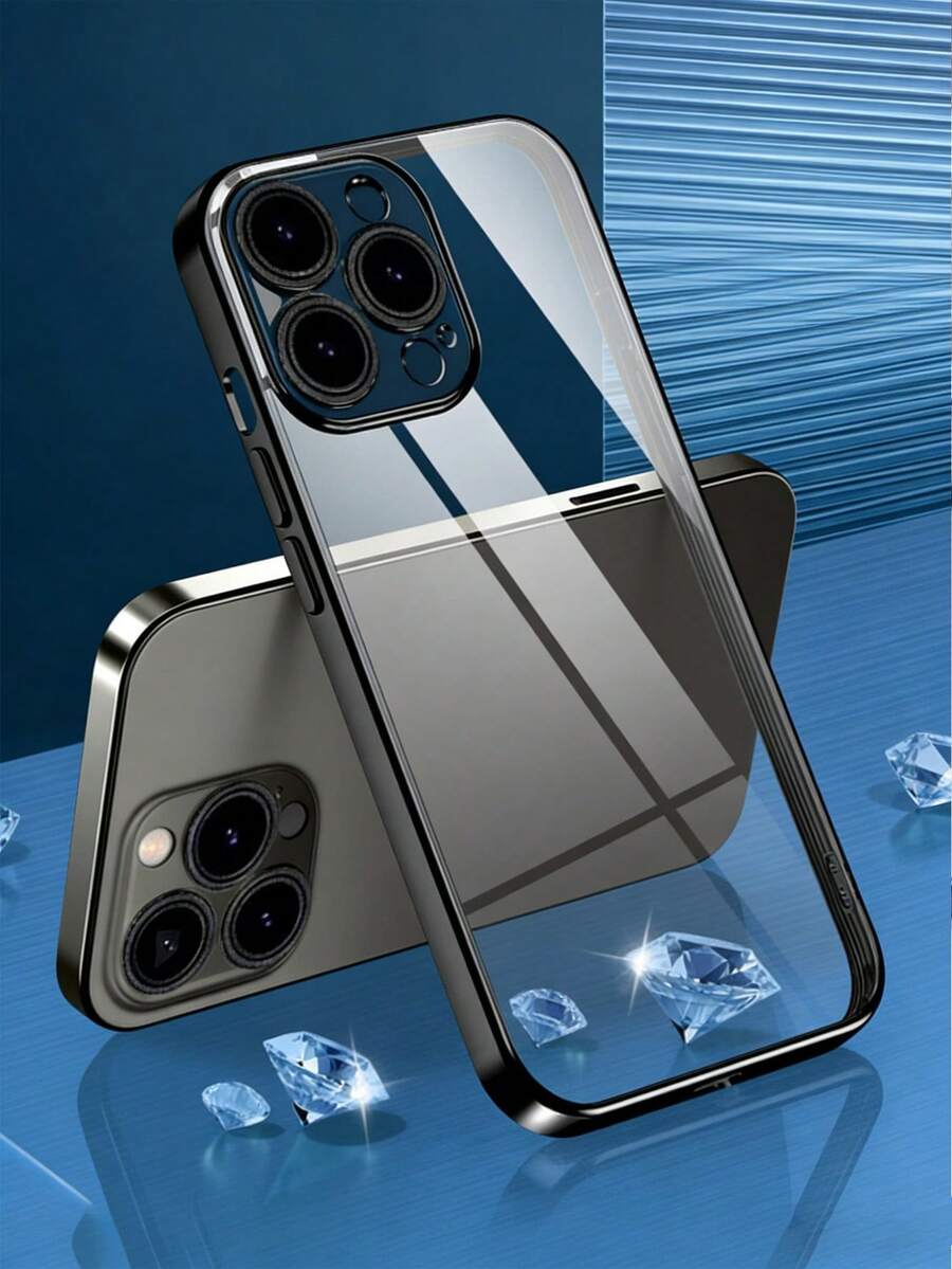 1个极简黑色防刮电镀透明手机壳,超薄硬壳,不易泛黄,兼容苹果17 Pro/17 Pro Max/17 Air/17/16 Pro/16 Pro Max/16 Plus/16/15 Pro/15 Pro Max/15 Plus/15/14 Pro/14 Pro Max/14 Plus/14/13 Pro/13 Pro Max/13/12 Pro/12 Pro Max/12/11 Pro Max/11 - 黑色 - 查看 1