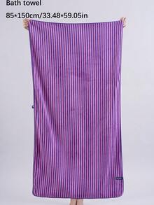 1/2/3 chiếc tùy chọn khăn tắm sọc san hô thấm hút, khăn tắm đơn sợi microfiber hoặc khăn đơn, trang trí nhà cửa, khăn tay/khăn tắm phòng tắm gia đình, khăn tắm mềm mại thân thiện với da, khăn tắm biển, phù hợp cho phòng tắm, khách sạn, phòng gym, du lịch, quà tặng, salon, thể thao, ngoài trời, bãi biển, trường học, tựu trường, du lịch, phụ kiện du lịch, đồ dùng thiết yếu cho gia đình, khăn, chăm sóc da - Màu tím - Xem 10