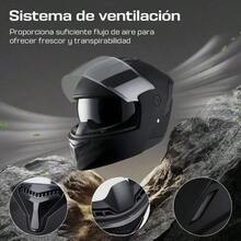 Casco De Motocicleta Con Visera Abatible Sport Dot - Gris oscuro - Ver 4