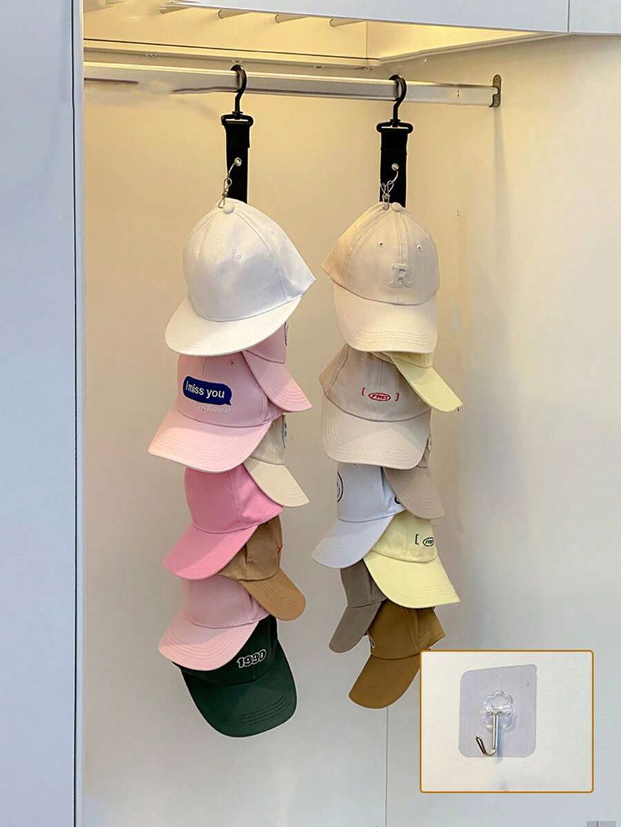 1 pieza Soporte para gorra de béisbol sin taladro, gorra snapback de algodón suave y versátil de estilo coreano, soporte para sombrero de protección solar unisex para el verano - Multicolor - Ver 1