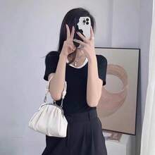 Cute Ruffle Cloud Shoulder Bag, Woodland Style Small Crossbody Bag, Handbag, Princess Bag For Girls, Summer - Multicolor - View 5