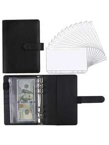 马卡龙图案活页笔记本，带拉链收纳袋 - 粉紅色 - 查看 5