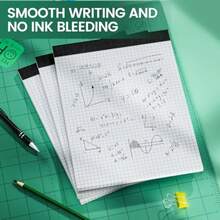 Graph Paper 8.5 x 11 paquete de 12 4 x 4 cuádruple almohadilla de papel de rejilla 8-1/2 x 11 pulgadas almohadilla de rejilla 8.5 x 11.75 pulgadas - Blanco - Ver 4