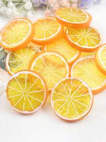 5/10/20pcs Artificial Plastic Lemon Slices, Suitable For Spring Wedding, Mother's Day, Valentine's Day, Vase Decor, Home, Dining Room, Bedroom Decor, Holiday Birthday Party Supplies, Outdoor Garden Decor, Graduation Gift, Fake Plants - Yellow - View 4