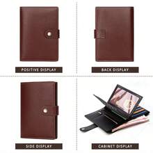 Ví da nam nữ đựng hộ chiếu, dung lượng lớn, nhiều ngăn đựng thẻ, có khóa kéo, ngăn đựng tiền xu, chống RFID, ví cầm tay an toàn khi đi du lịch. - Nhiều màu - Xem 6