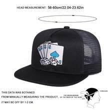 Mũ lưỡi trai nam in hình bài poker, mũ bóng chày thêu, mũ thời trang đường phố thường ngày cho mùa xuân, mùa thu, du lịch, đi biển. - nhiều màu - Xem 2