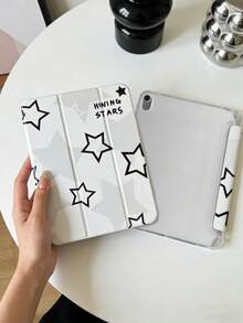 1 ốp lưng máy tính bảng phẳng họa tiết ngôi sao, tương thích với iPad Mini4/Mini5/Mini6/Mini7/Air/Air2/9.7/10.2/10.5/Air4/Air5/10.9/Pro 11-Inch/Thế hệ thứ 10/ Air 11-In.(M2)-2024/ Pro11-In.(M4)-2024/Air 11-Inch (M3) 2025/ (A16) 11 Inch Thế hệ thứ 11 2025/ Air 8(M4)2026(11-Inch), Galaxy Tab A8 10.5 Inch 2022. Bao gồm khe cắm bút cảm ứng, chân đế gập ba, bảo vệ cạnh mềm TPU, chức năng ngủ/thức từ tính, thiết kế tối giản/cá nhân hóa/sáng tạo. - Nhiều màu - Xem 3