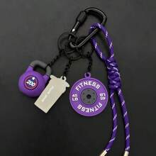 Mini Kettlebell Haltère Disque de Poids Porte-clés Chaîne de Clés Cordon Porte-bonheur de Sac Accessoires de Voiture Babioles - Multicolore - Voir 8