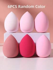 6pcs Random Color & Shape Makeup Sponges, Suitable For Cream And Powder Concealer, Foundation Application - Multicolor - View 5