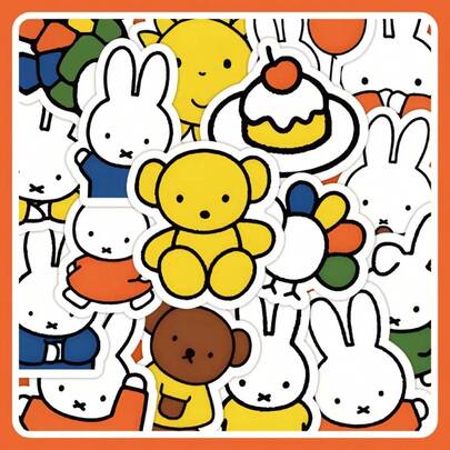 Splendor 60pcs New Cute Bunny Girl Cartoon Stickers, Waterproof Stickers For Phone Case, Notebook Decoration, Lovely Gift