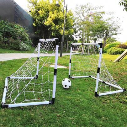 2pcs 92CM Extra Large Portable Plastic Football/Soccer Goal, Indoor & Outdoor Sports Equipment