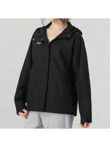 Under Armour Women's Spring 2026 Comfortable Hooded Casual Jacket, Sports Windbreaker 23600402-001 - Black - View 5